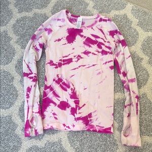 Ivivva Pink and Purple Tie-Dye Long Sleeve Shirt